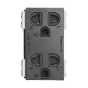 Ổ cắm đôi có màn che và dây nối dây Panasonic Gen-X WEG15829B‑G