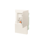 Tủ điện âm tường SINO - E4M 2/4T và E4MS nắp trắng, đế sắt