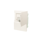 Tủ điện âm tường SINO - E4M3/6TA nắp trắng, đế nhựa