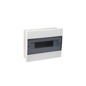 Tủ điện âm tường SINO - E4LB8 nắp khói trong, đế sắt