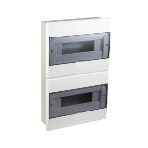 Tủ điện âm tường SINO - E4LB16 nắp khói trong, đế sắt