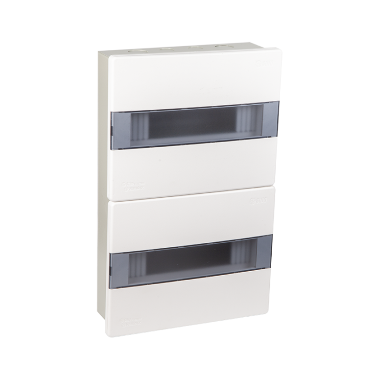 Tủ điện âm tường SINO - E4MX16 nắp khói trong, đế sắt - Techco Group
