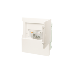 Tủ điện âm tường SINO - E4M 4/8 TA nắp trắng, đế nhựa