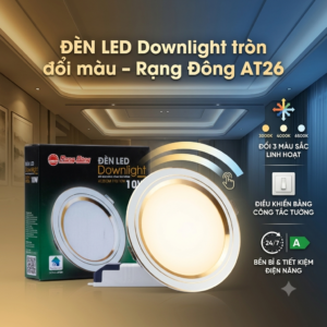 Đèn LED Downlight tròn đổi màu - Rạng Đông AT26