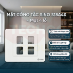 Mặt công tắc SINO S18A4X – Mặt 4 lỗ