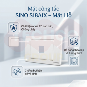 Mặt công tắc SINO S18A1X – Mặt 1 lỗ