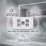 Mặt công tắc SINO S18A5X – Mặt 5 lỗ